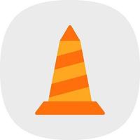 Traffic Cone Vector Icon Design