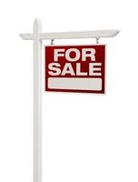 For Sale Real Estate Sign Isolated - Right photo