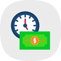 el tiempo es dinero vector icono de diseño