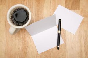 Note Card and Coffee photo