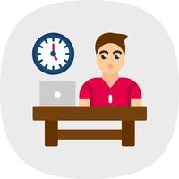 diseño de icono de vector de tiempo de trabajo