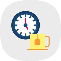 diseño de icono de vector de tiempo de té