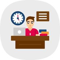 Office TIme Vector Icon Design