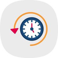 diseño de icono de vector de tiempo de recuperación