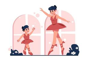 coreógrafos que enseñan a bailar ballet vector