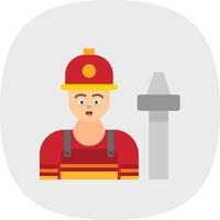 Fireman Vector Icon Design