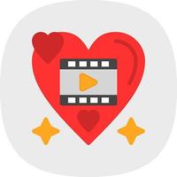 Romantic FIlm Vector Icon Design