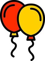 diseño de icono de vector de globos de año nuevo