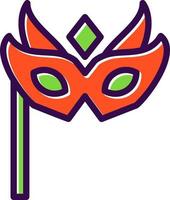 New Year Mask Vector Icon Design