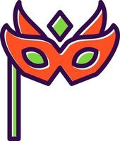 New Year Mask Vector Icon Design