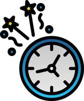 diseño de icono de vector de reloj de año nuevo