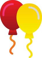 New Year Balloons Vector Icon Design