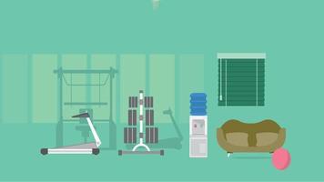 Gym Cartoon Stock Video Footage for Free Download