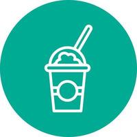 Milkshake Vector Icon Design