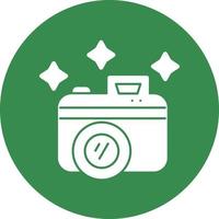 New Year Camera Vector Icon Design