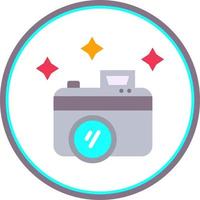 New Year Camera Vector Icon Design