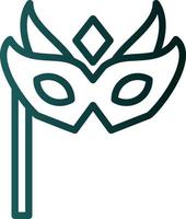 New Year Mask Vector Icon Design