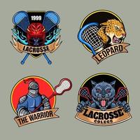 logotipo deportivo de lacrosse vector