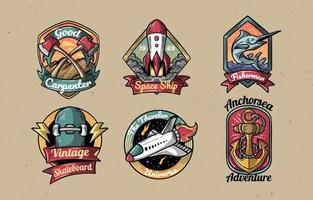 concepto de insignia vintage retro vector