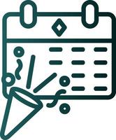 New Year Calendar Vector Icon Design