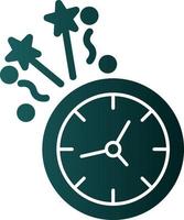 diseño de icono de vector de reloj de año nuevo