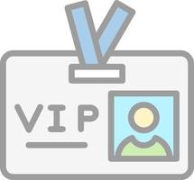 VIP Pass Vector Icon Design