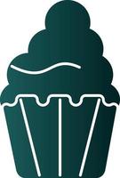 diseño de icono de vector de cupcake