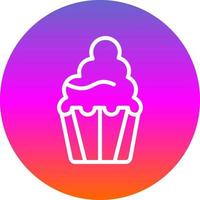 diseño de icono de vector de cupcake