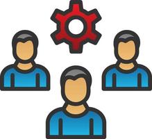 diseño de icono de vector de gestión de empleados