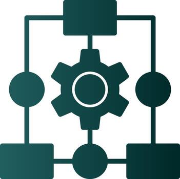 diseño de icono de vector de proceso de flujo de trabajo