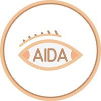 diseño de icono de vector de aida