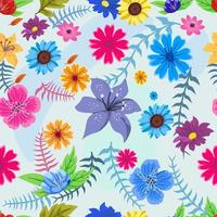 primavera floral de patrones sin fisuras vector