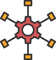 Outsource Management Vector Icon Design