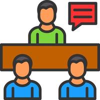 Company Meeting Vector Icon Design