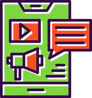 diseño de icono de vector de producción de contenido