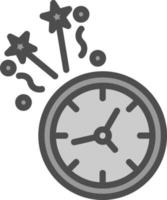 diseño de icono de vector de reloj de año nuevo