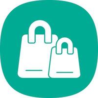 diseño de icono de vector de bolsas de compras