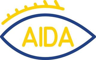 diseño de icono de vector de aida