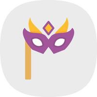 New Year Mask Vector Icon Design