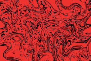 Black marbled or liquid background texture with red traces vector