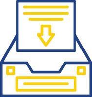 diseño de icono de vector de bandeja de entrada de proyecto