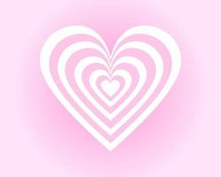 Layered Pink Valentines Heart Illustration vector