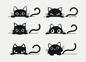 Set Of Black Cat Icons Stock Illustration - Download Image Now