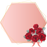 étiquette fleur rose png