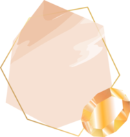 étiquette de bordure de gemme citrine et cristal jaune png