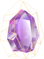 icône de cristal d'améthyste png