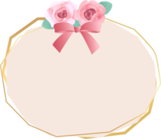 rose flower label png