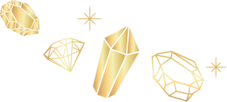 cadre de bordure de gemme d'or png