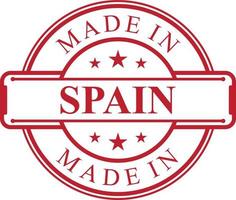 Made In Spain 3 Colors Arcs Vector Logo On White Background Stock