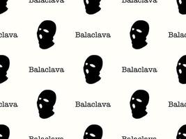 Balaclava cartoon character seamless pattern on orange background vector
